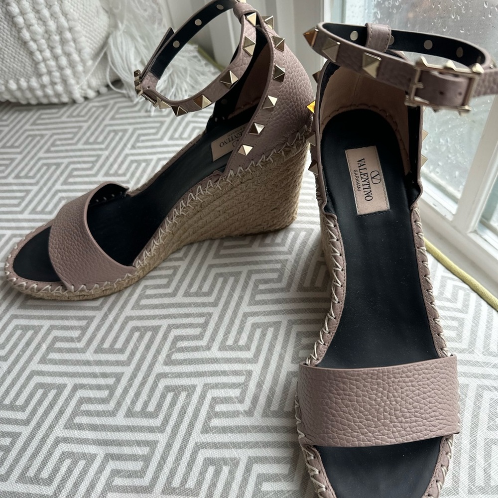 Valentino Women's Tan Wedge Sandals